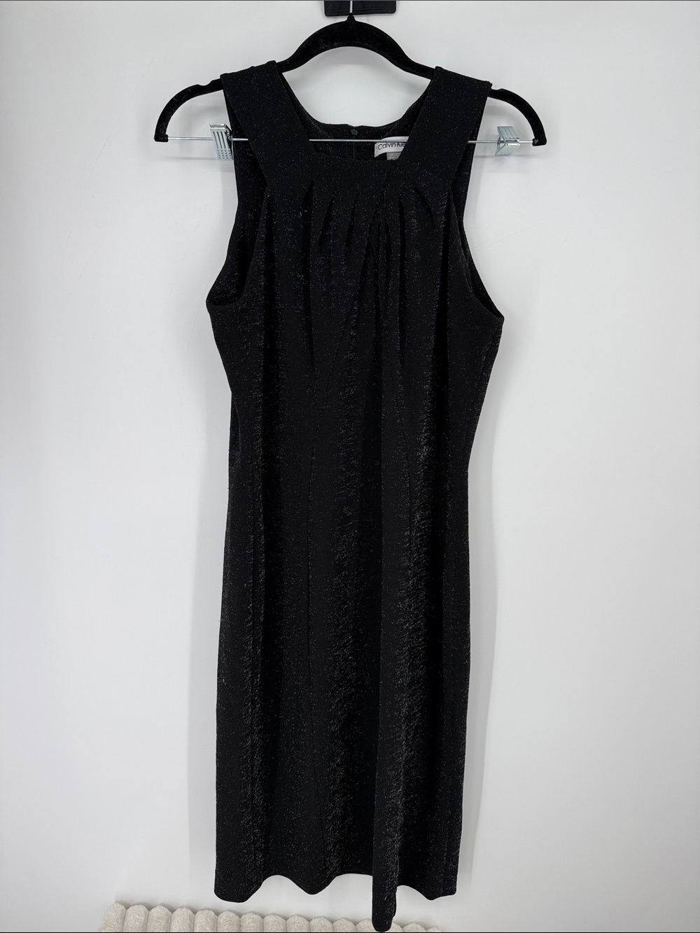 Calvin Klein Shimmery Elegant Black Sleeveless Evening Dress size 10